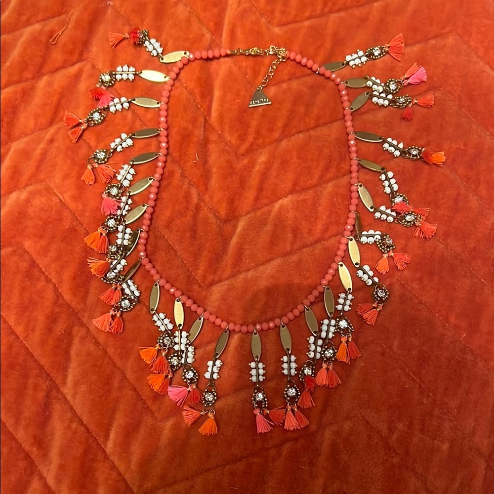 Serfina Beaded Necklace with Tassels